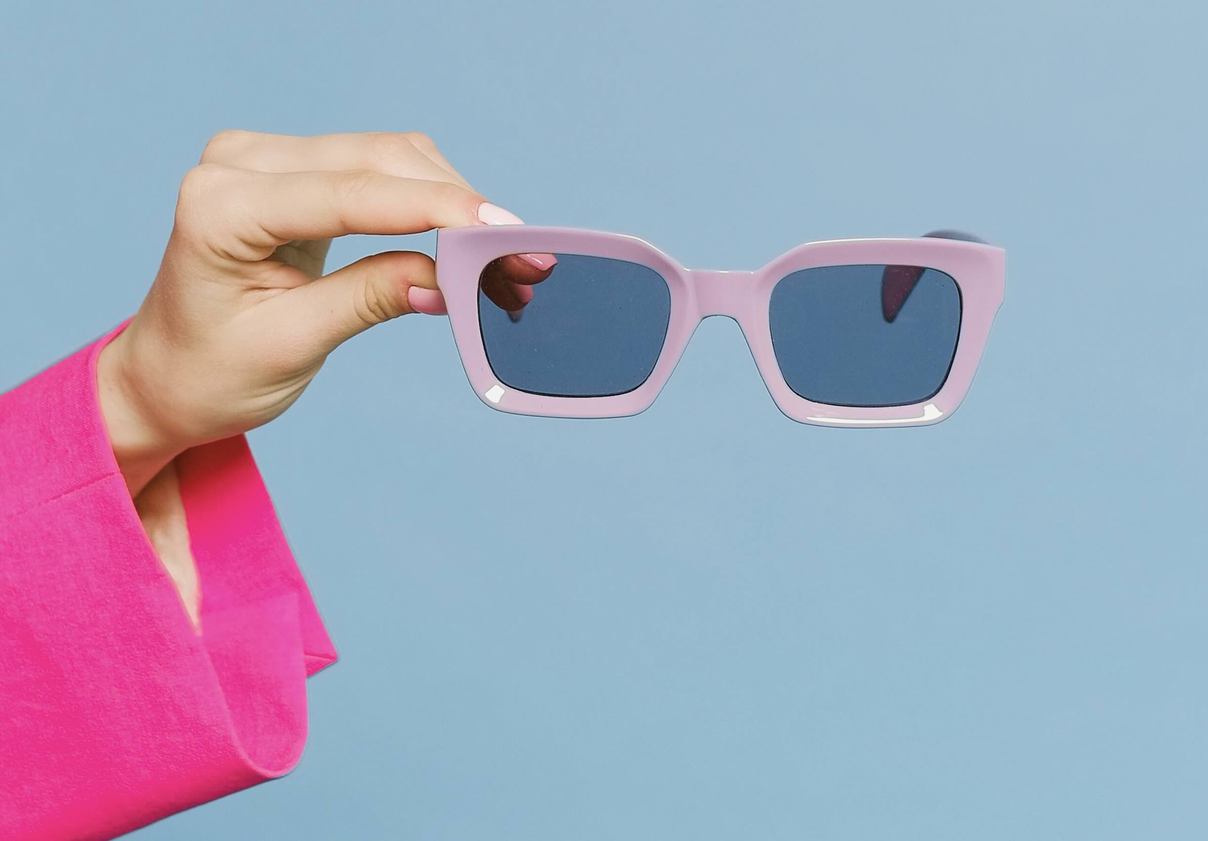 Pink Sunglasses Taller Than She Was